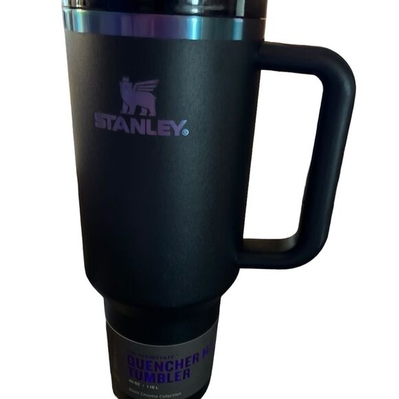 Stanley 40 oz. Quencher H2.0 FlowState Tumbler Black Chroma Water Cup Bottle NEW - Picture 3 of 8